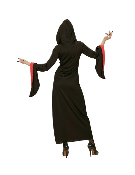 Robe Gothique fille rouge et noir (tunique à capuche)