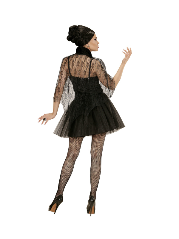 Déguisement Vampire, Femme, Sexy rouge et noir (robe et cape)
