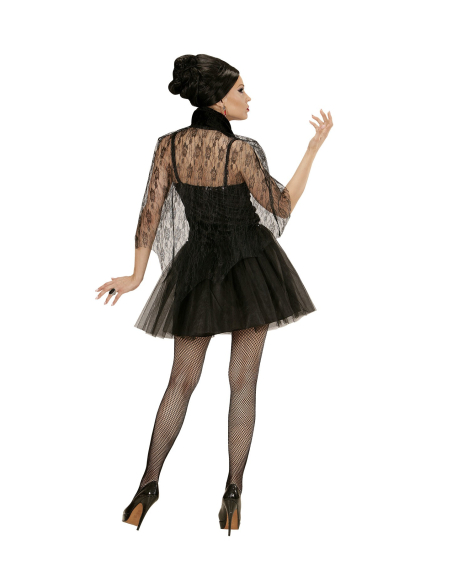 Déguisement Vampire, Femme, Sexy rouge et noir (robe et cape)