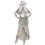Déguisement femme, lady spectre gris (robe, chapeau, voilette, ceinture, gants)