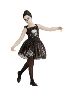 Déguisement Halloween fille (robe squelette noire) 2