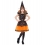 Déguisement Sorcière orange et noir, fille (robe orange et noire, motif citrouille et chapeau)