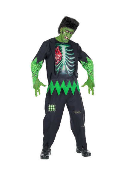 Déguisement Monstre de Laboratoire Homme (veste avec chemise, pantalon, perruque)
