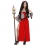 Déguisement prêtresse vaudou rouge (robe, manches, coiffe)