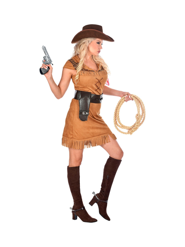 Déguisement Cowgirl (robe marron à franges)