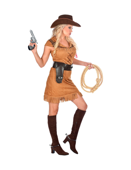 Déguisement Cowgirl (robe marron à franges)
