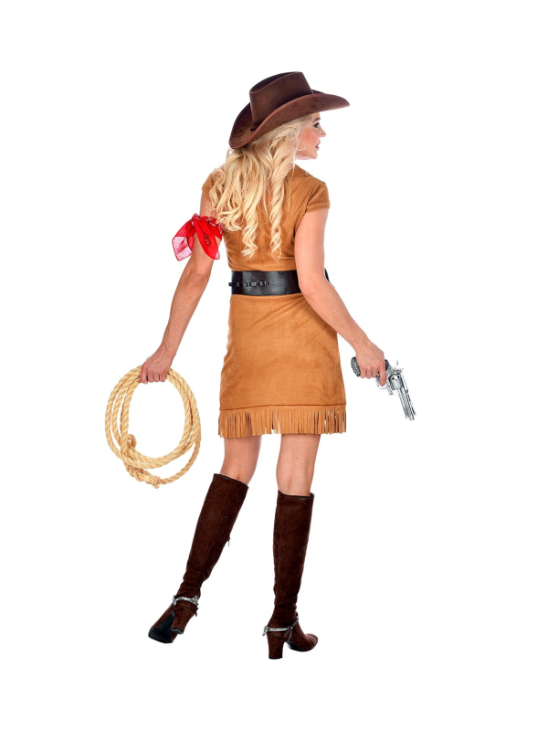 Déguisement Cowgirl (robe marron à franges)
