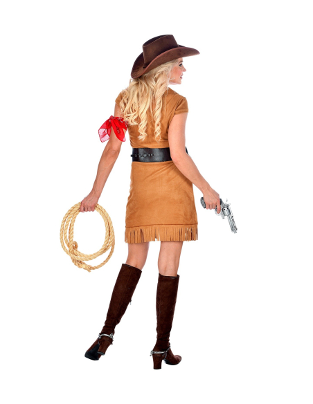 Déguisement Cowgirl (robe marron à franges)