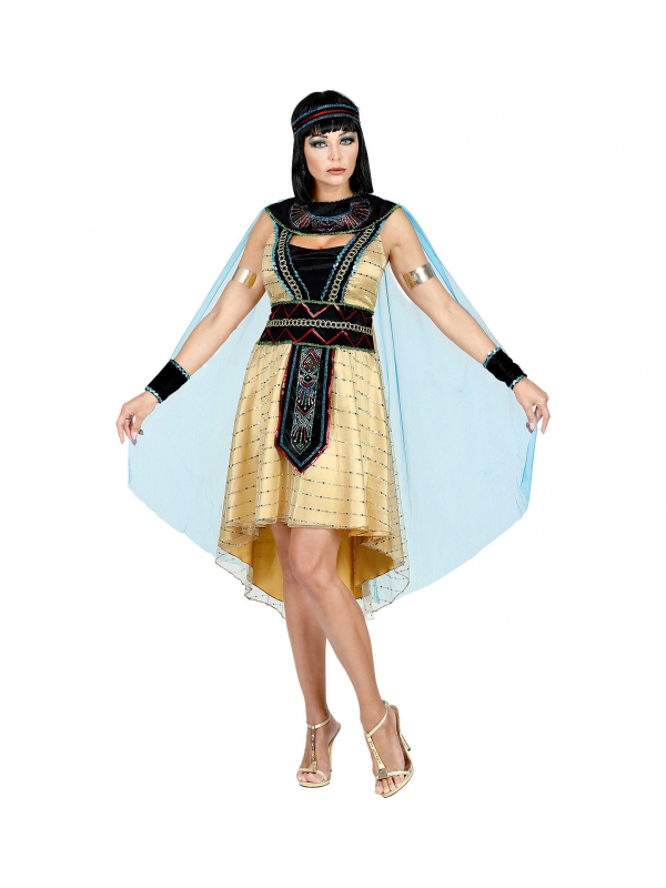 Déguisement Reine d'Egypte Femme (robe avec cape, bracelets, bandeau)