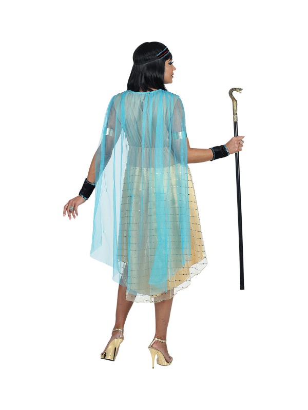 Déguisement Reine d'Egypte Femme (robe avec cape, bracelets, bandeau)