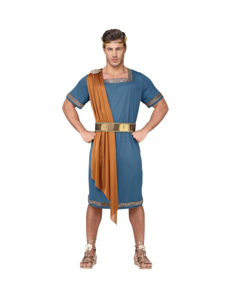 Déguisement Empereur Romain Homme (tunique avec drapé, ceinture, couronne de laurier)