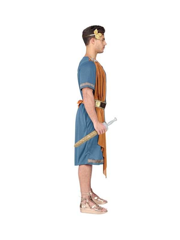 Déguisement Empereur Romain Homme (tunique avec drapé, ceinture, couronne de laurier)