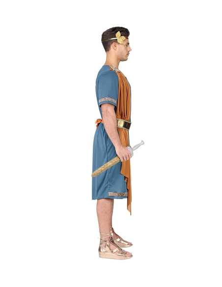 Déguisement Empereur Romain Homme (tunique avec drapé, ceinture, couronne de laurier)