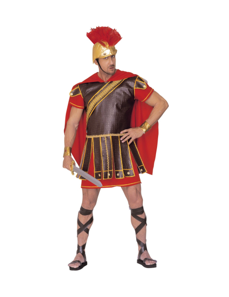Déguisement Romain Centurion (robe avec armure, bracelets, cape, casque)