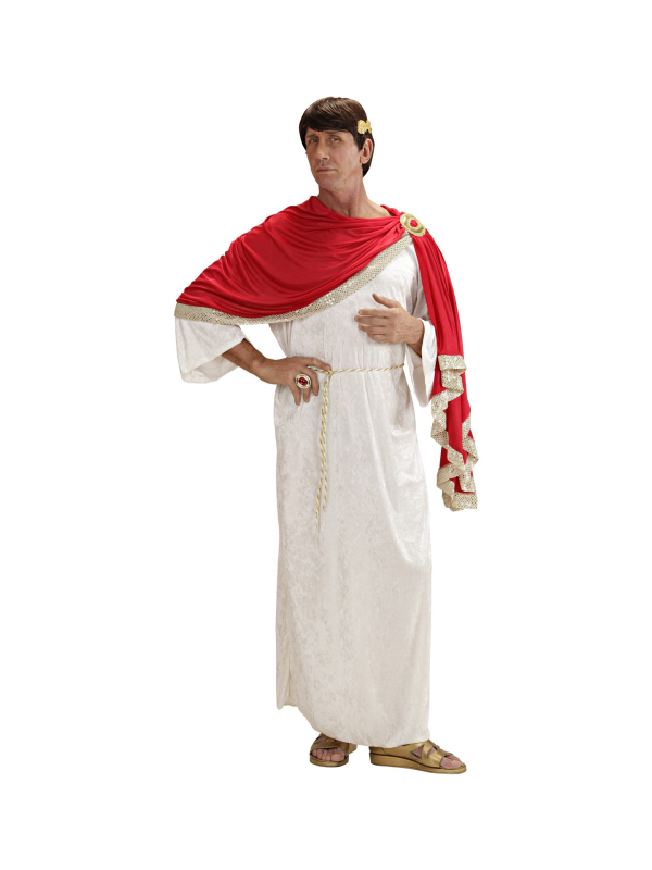 Déguisement Romain Marc Aurele Homme (tunique avec toge, ceinture, couronne de laurier)