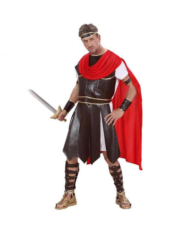 Déguisement Hercule Homme (tunique avec armure, ceinture, cape, bracelets, protège-jambes, bandeau)