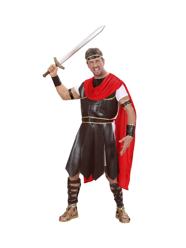 Déguisement Hercule Homme (tunique avec armure, ceinture, cape, bracelets, protège-jambes, bandeau)