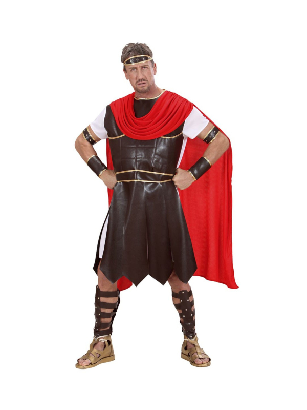 Déguisement Hercule Homme (tunique avec armure, ceinture, cape, bracelets, protège-jambes, bandeau)