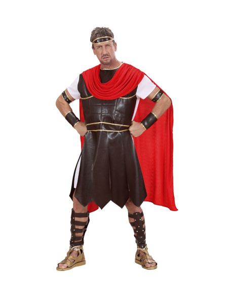 Déguisement Hercule Homme (tunique avec armure, ceinture, cape, bracelets, protège-jambes, bandeau)