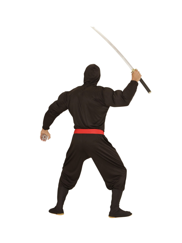 Déguisement Super Ninja Muscle Adulte (chemise à capuche musclée, masque, pantalon, ceinture)