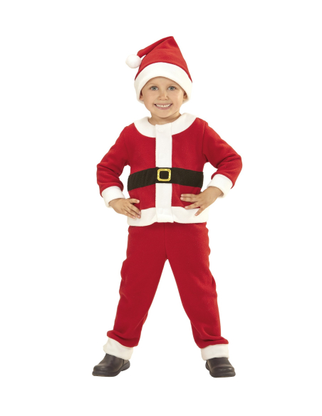 Déguisement père noël garçon rouge (veste, pantalon, bonnet)