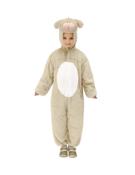 Déguisement agneau enfant (combinaison à capuche avec masque)