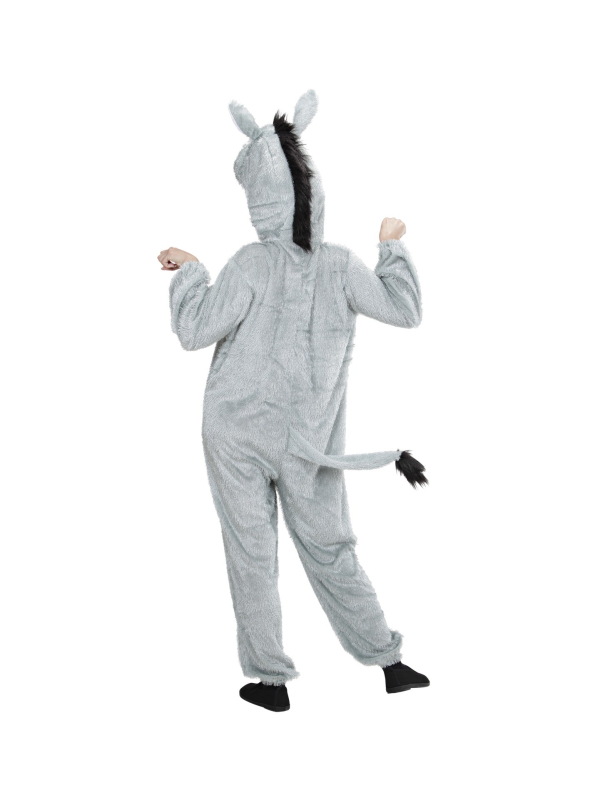 Déguisement Ane en Peluche Grise Adulte (combinaison à capuche-masque)