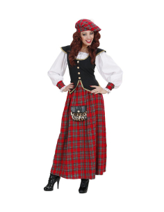 Déguisement écossais Unisexe Enfant Taille 10-12 Ans - Ensemble Complet Avec Béret, Chemise, Manteau, Ceinture, Jupe Et Sac
