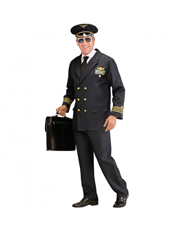 Déguisement Pilote de ligne Homme (veste, pantalon, casquette)
