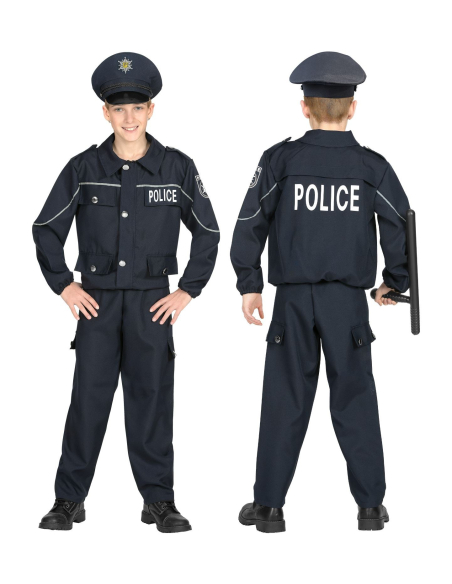 Déguisement Policier Garçon (veste, pantalon, casquette)