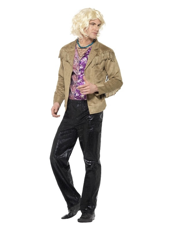 Costume Zoolander Hansel, Marron, avec veste, fausse chemise, pantalon et collier