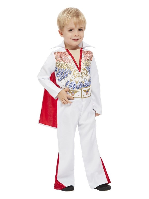 Déguisement Elvis enfant™ (haut, pantalon, ceinture et cape)