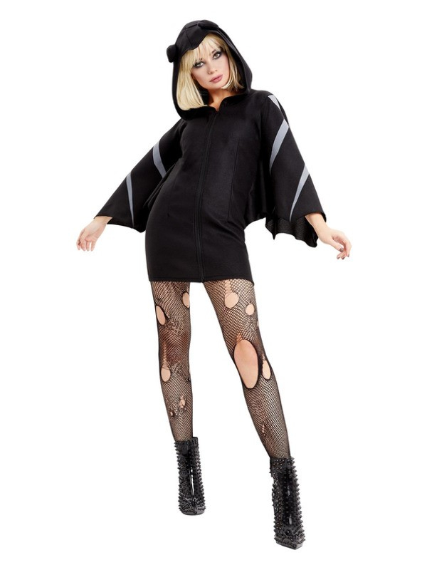 Robe chauve-souris, Noire, Femme