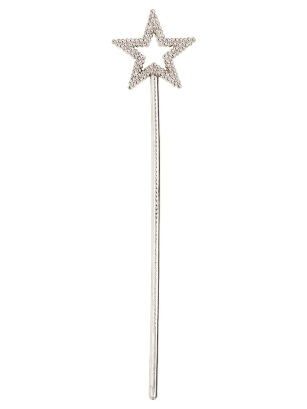 Baguette Étoile de princesse, Argent, Avec strass