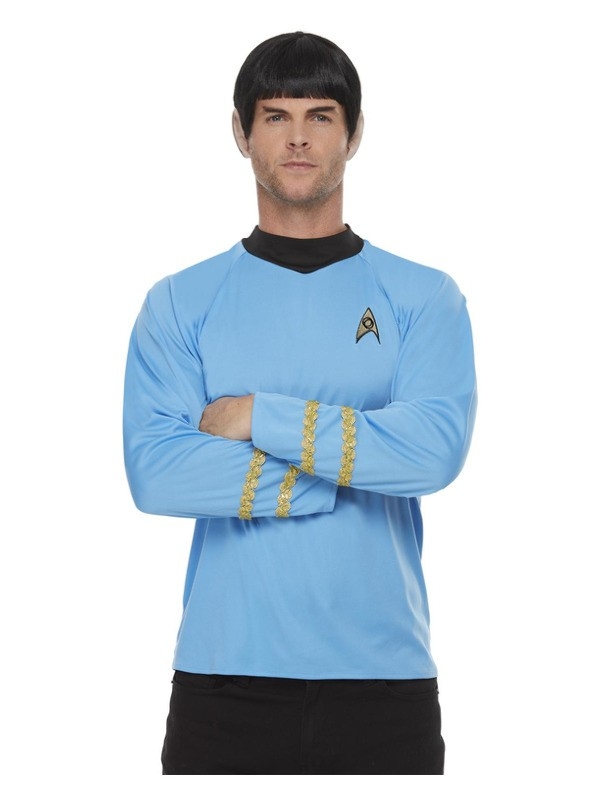 Star Trek, tenue de travail de scientifique de la série originale, Bleu, Haut