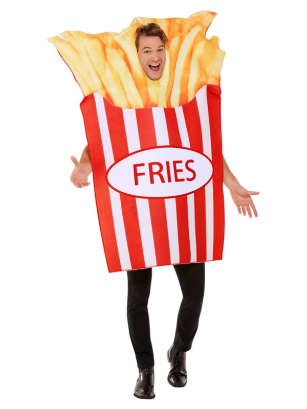Déguisement de cornet de frites, Rouge et blanc