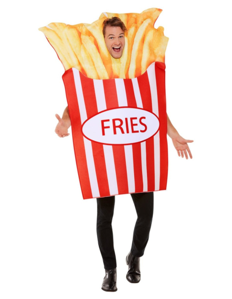 Déguisement de cornet de frites, Rouge et blanc
