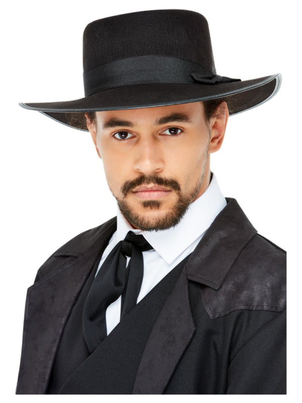 Chapeau de gangster Camden des années 20, Noir, Bordure intérieure élastique