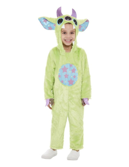 Costume de monstre pour tout-petit, Vert, Combinaison et capuchon