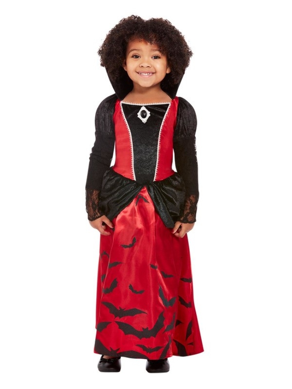 Déguisement de vampire pour tout-petit, 1à 4 ans (robe rouge et noire)