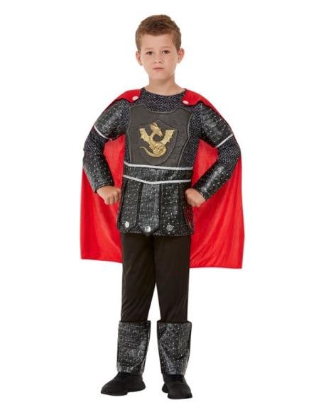 Déguisement chevalier Deluxe enfant (tunique, pantalon et cape)