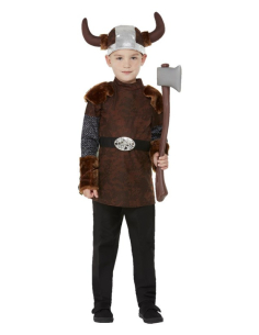 Déguisement de viking, Marron, Haut et chapeau