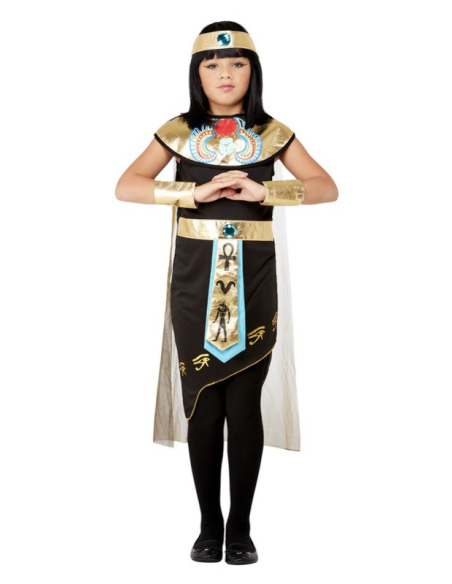 Déguisement de princesse égyptienne de luxe, Noir (Robe, bracelets et bandeau)