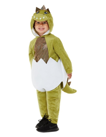 Deluxe Déguisement de dinosaure tout juste éclos pour tout-petit, Vert, Déguisement complet avec capuche et pantalon