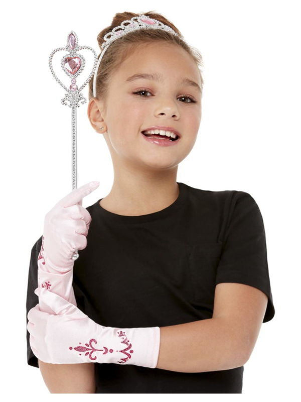 Gants De Princesse En Dentelle Pour Fille - Blanc Avec Ou Sans Strass - 3 à 12 Ans