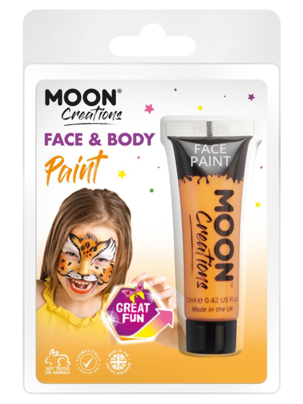 Maquillage Moon Créations, visage corps orange, 12ml