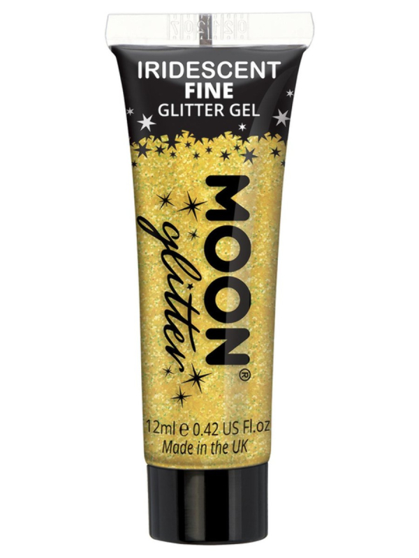 Gel Pailleté Jaune Irisé Visage et Corps 12 ml – Moon Glitter