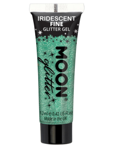 Gel Pailleté Vert Irisé Visage et Corps 12 ml – Moon Glitter
