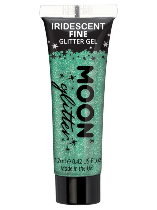 Gel Pailleté Vert Irisé Visage et Corps 12 ml – Moon Glitter
