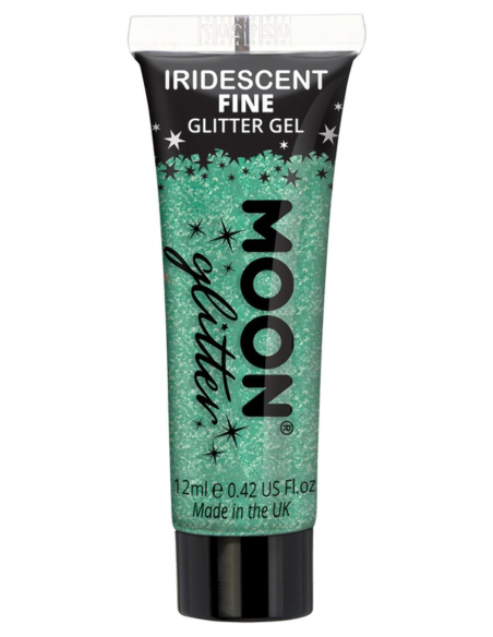Gel Pailleté Vert Irisé Visage et Corps 12 ml – Moon Glitter
